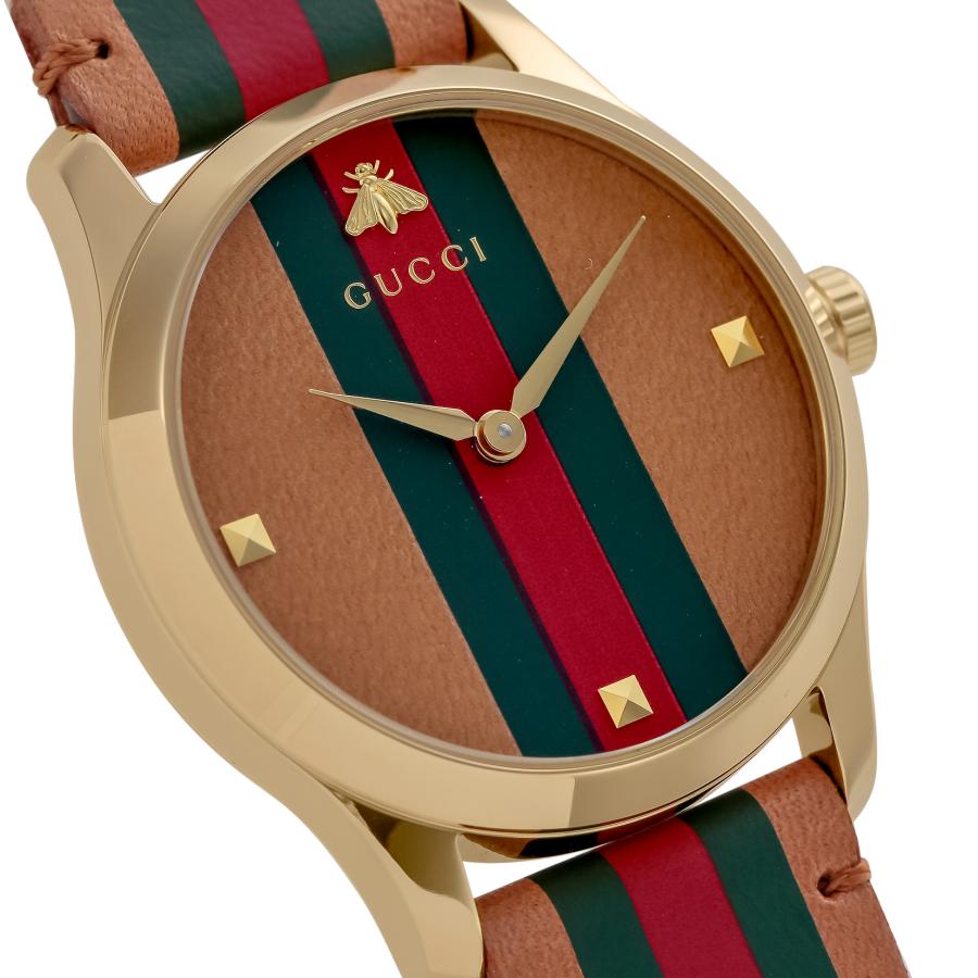 GUCCI グッチ 腕時計 時計 メンズ レディース 38mm アウトレット シェリーライン ブラウン クォーツ サファイアガラス YA1264077 Gタイムレスの画像