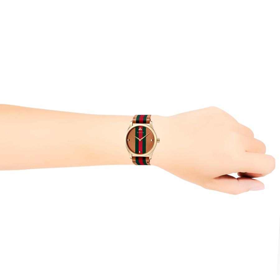 GUCCI グッチ 腕時計 時計 メンズ レディース 38mm アウトレット シェリーライン ブラウン クォーツ サファイアガラス YA1264077 Gタイムレスの画像