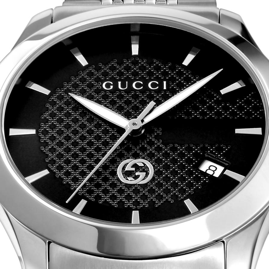 GUCCI グッチ 腕時計 時計 40mm メンズ アウトレット シルバー ブラック クォーツ サファイアガラス 送料無料 YA1264106 タイムレスの画像