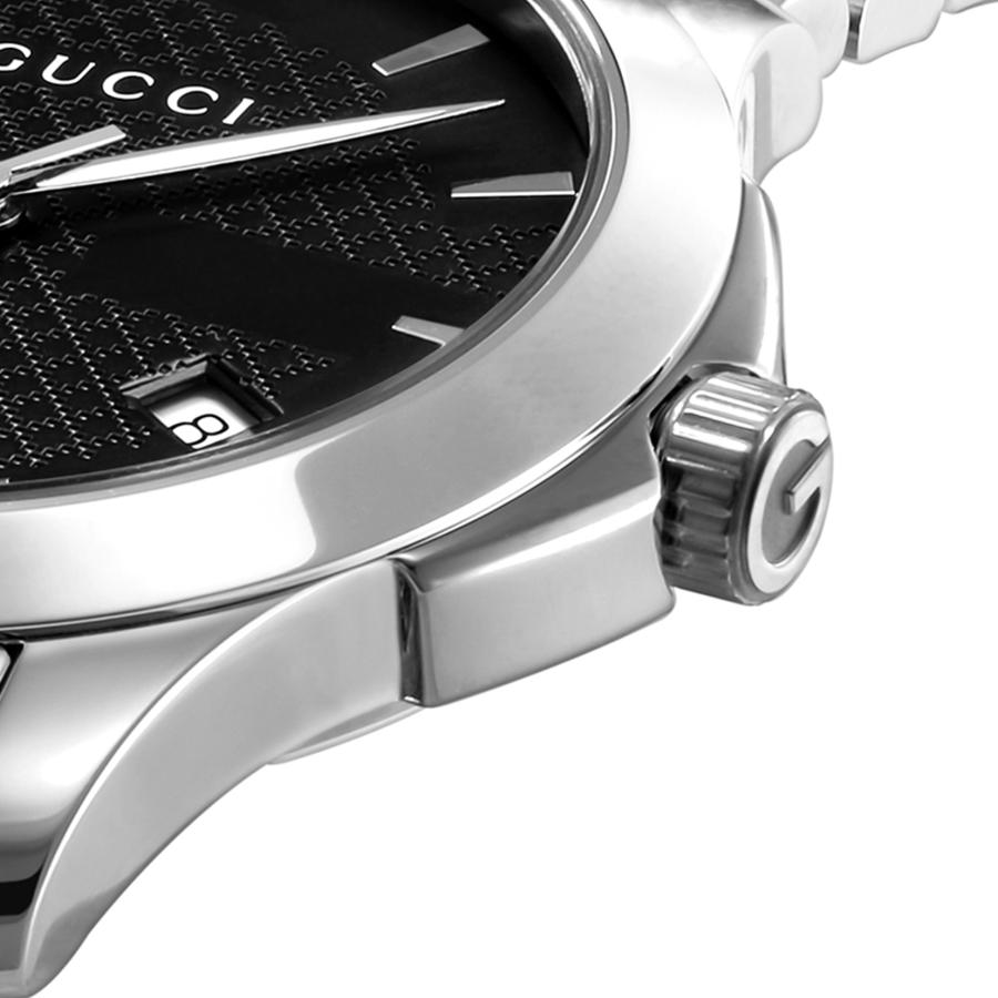 GUCCI グッチ 腕時計 時計 40mm メンズ アウトレット シルバー ブラック クォーツ サファイアガラス 送料無料 YA1264106 タイムレスの画像