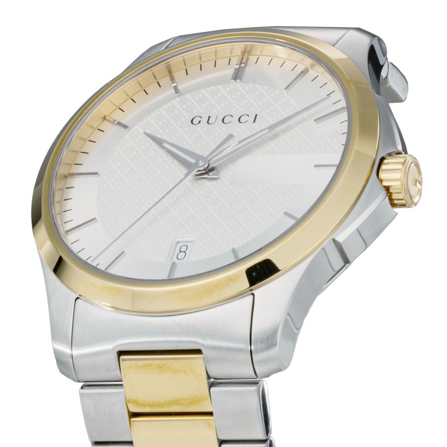GUCCI グッチ 腕時計 時計 38mm メンズ レディース アウトレット シルバー クォーツ サファイアガラス 送料無料 YA126450 G-Timeless G-タイムレスの画像