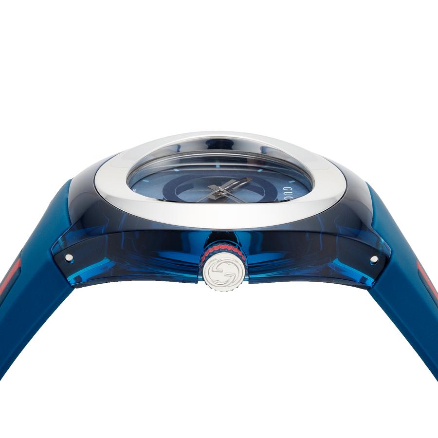 GUCCI グッチ 腕時計 時計 49mm メンズ アウトレット ブルー クォーツ サファイアガラス 送料無料 YA137104A SYNC シンクの画像