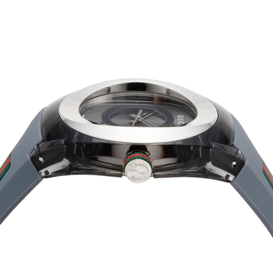 GUCCI グッチ 腕時計 時計 49mm メンズ レディース アウトレット グレー シルバー クォーツ サファイアガラス 送料無料 YA137109A SYNC シンクの画像