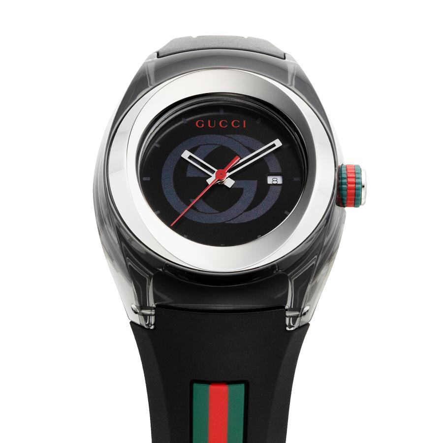 GUCCI グッチ 腕時計 時計 40mm メンズ アウトレット ブラック クォーツ サファイアガラス 送料無料 YA137301 SYNC シンクの画像