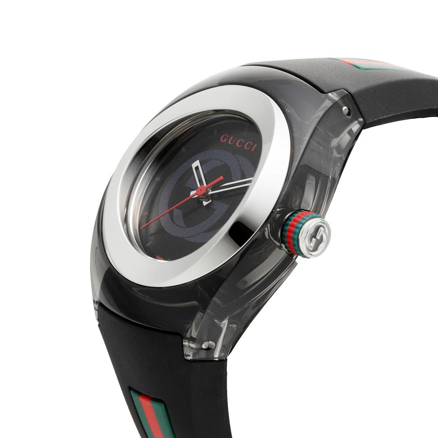 GUCCI グッチ 腕時計 時計 40mm メンズ アウトレット ブラック クォーツ サファイアガラス 送料無料 YA137301 SYNC シンクの画像