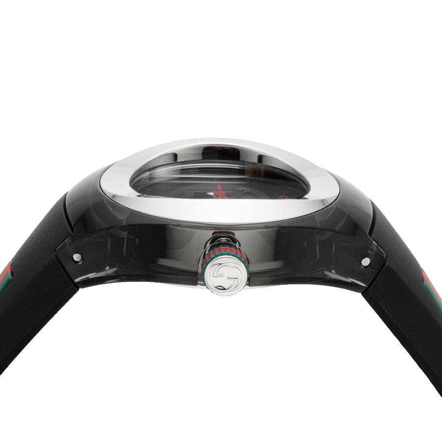 GUCCI グッチ 腕時計 時計 40mm メンズ アウトレット ブラック クォーツ サファイアガラス 送料無料 YA137301 SYNC シンクの画像