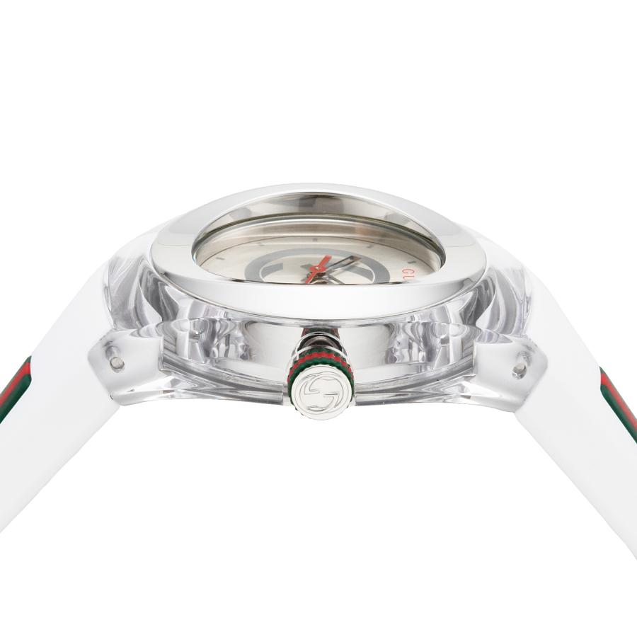GUCCI グッチ 腕時計 時計 40mm メンズ レディース アウトレット シルバー ホワイト クォーツ 送料無料 YA137302 SYNC シンクの画像