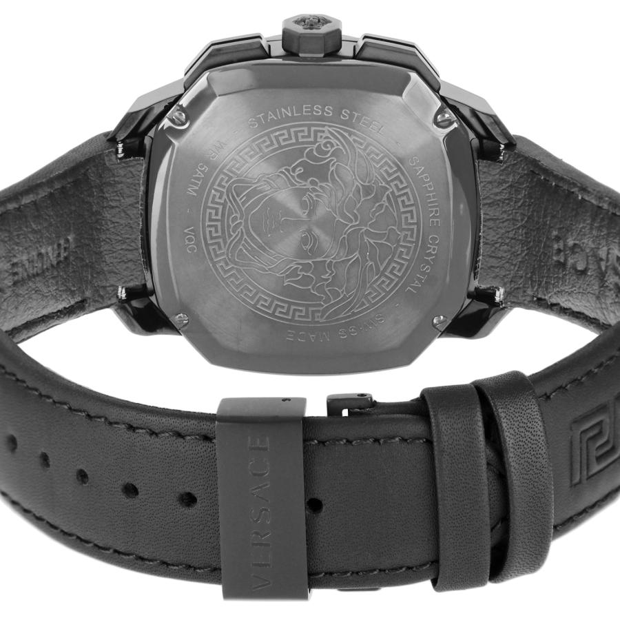 VERSACE ヴェルサーチ 腕時計 時計 クロノグラフ 44mm メンズ アウトレット ブラック クォーツ サファイアガラス 送料無料 VQC020015 DYLOS ダイロスの画像