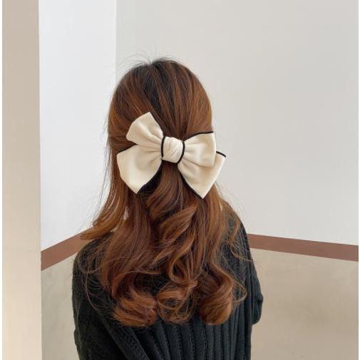 リボンバレッタ ヘアーアクセサリー ヘアーアレンジ ヘアークリップ 髪留め 髪飾り 大きめ 10代