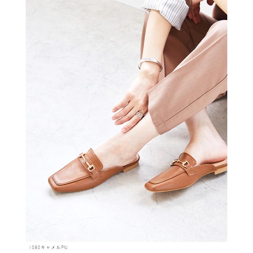 ARGUE U. ベージュ レザー ミュール 23cm スリッポン ARGUE U. ベージュ レザー ミュール 23cm スリッポン ARGUE U