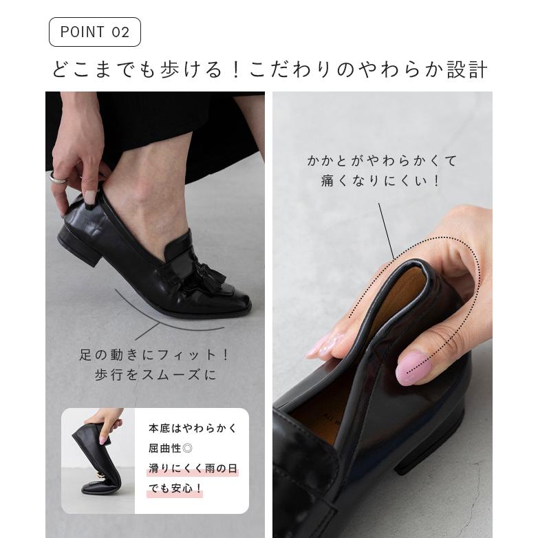 ローファー 履きやすい レディース 靴 ローヒール 晴雨兼用 防水 レイン 雨 極やわ 送料無料 | welleg | 10