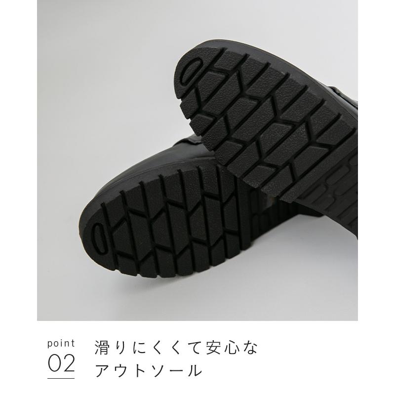 ローファー レディース 厚底ローファー 痛くない 晴雨兼用 やわらかい 学生 歩きやすい 小さい ラウンドトゥ 送料無料 | menue | 18