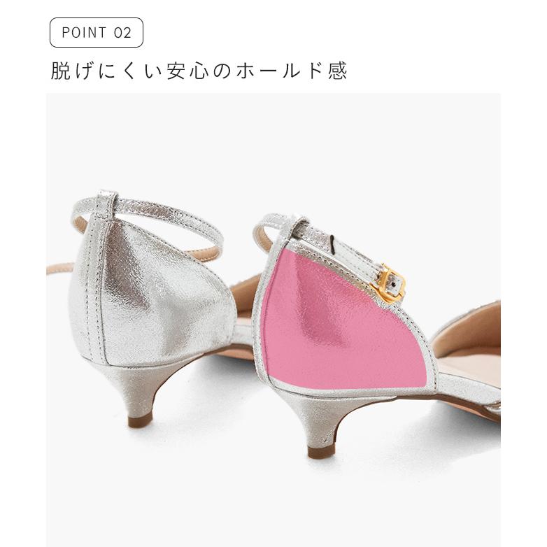 走れる パンプス 歩きやすい 痛くない ストラップ ローヒール ポインテッドトゥ 結婚式 入学式 入園式 送料無料 | menue | 23