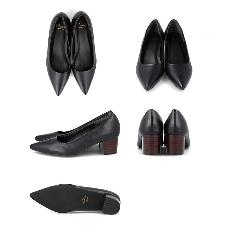 レペット カミーユ パンプス 25cm スエード エナメル 太ヒール リボン