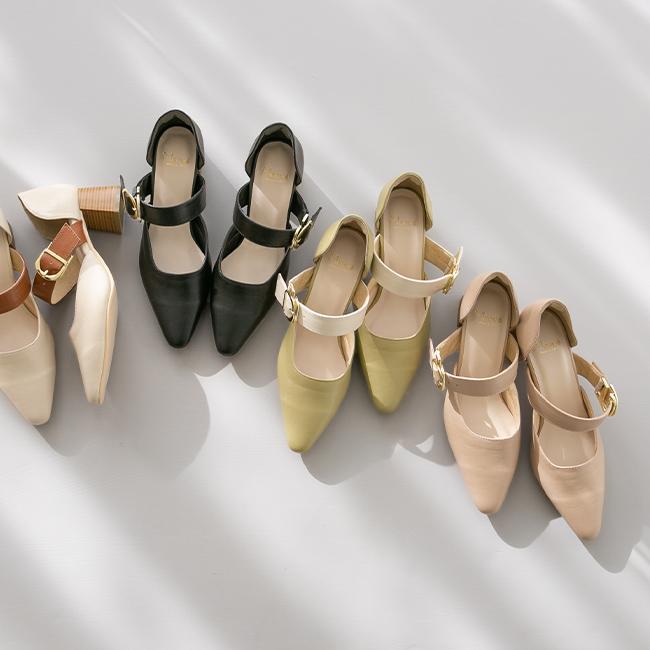 menue（メヌエ） パンプス 痛くない レディース チャンキーヒール 5cm