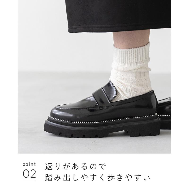 ローファー レディース 厚底 トラックソール 痛くない アーモンドトゥ スタッズ タッセル 送料無料 一部5月20日頃発送予定 | menue | 17