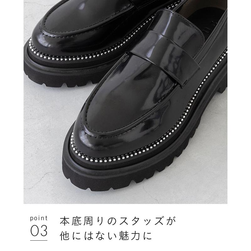 ローファー レディース 厚底 トラックソール 痛くない アーモンドトゥ スタッズ タッセル 送料無料 一部5月20日頃発送予定 | menue | 18