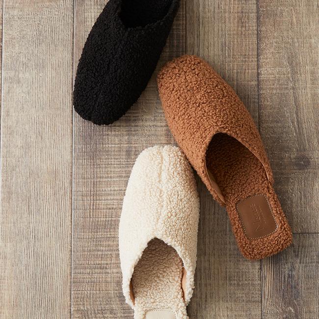 ミュール サンダル レディース スリッパ つっかけ ボア スクエアトゥ 冬サンダル ウィンターサンダル 秋 冬 送料無料 3 15 9 59マデ 1 999円 Pre Welleg From アウトレットシューズ 通販 Paypayモール