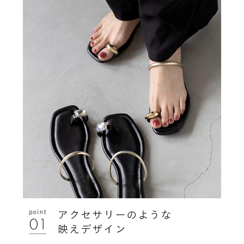 menue（メヌエ） トングサンダル レディース 浴衣サンダル フラット