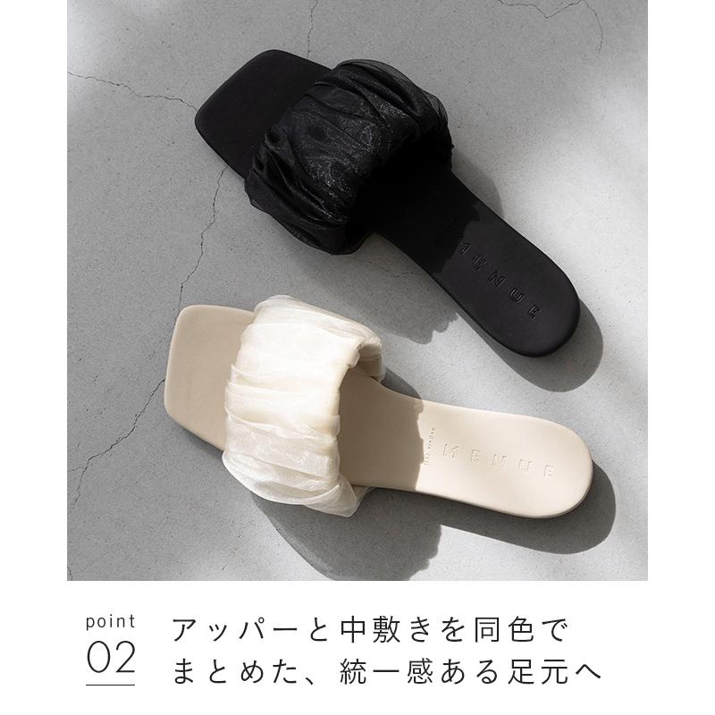 menue（メヌエ） サンダル レディース ミュール フラット 送料無料