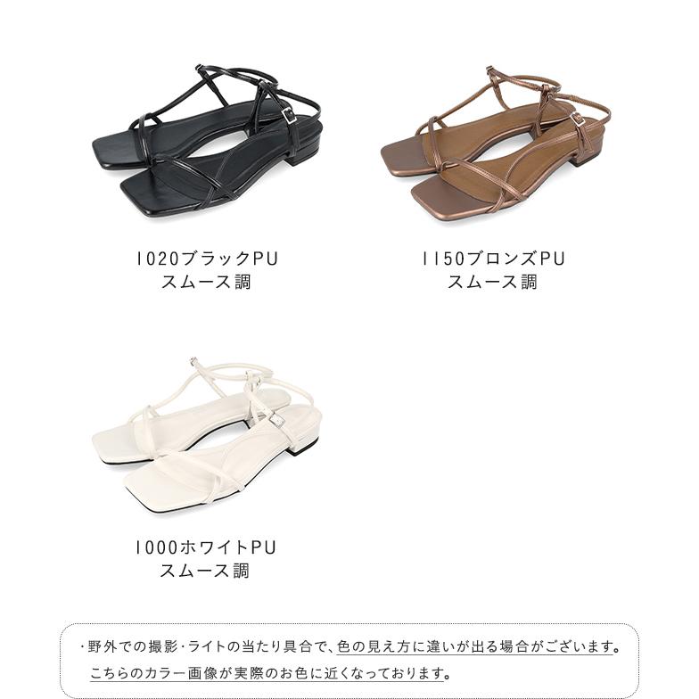 ストラップサンダル 脱げない レディース 浴衣 サンダル ローヒール 痛くない 歩きやすい スクエアトゥ 送料無料 8/20 9:59マデ 1,700円 | welleg | 04