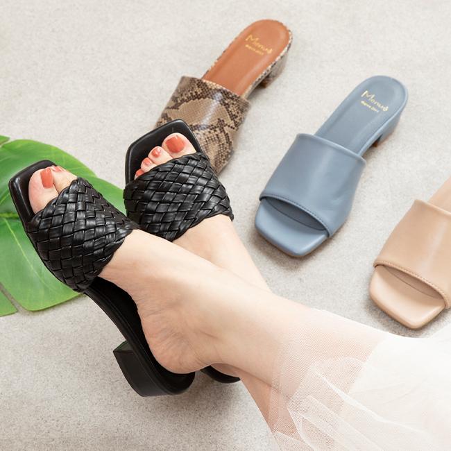 ミュール レディース サンダル スクエアトゥ スリッパ つっかけ 履きやすい オフィス 黒 送料無料 Welleg From アウトレットシューズ 通販 Paypayモール