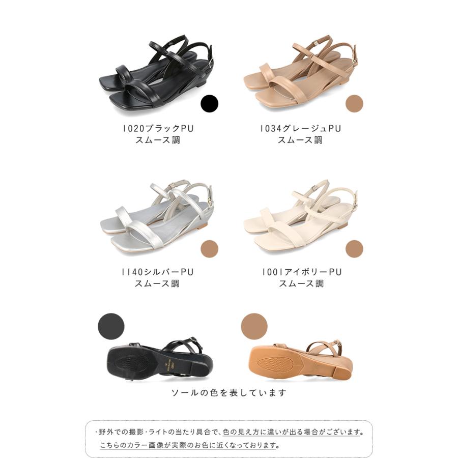 サンダル レディース 浴衣 痛くない ヒール 歩きやすい ストラップ ウェッジソール 黒 オフィス 送料無料 8/20 9:59マデ 1,999円 | welleg | 05