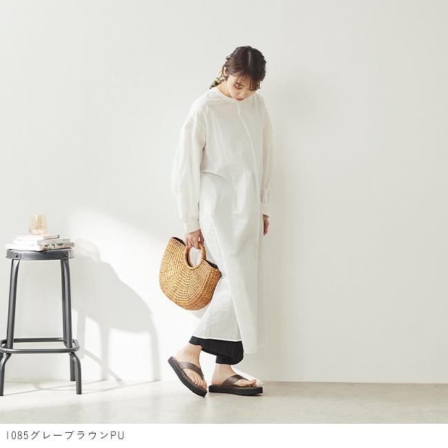 menue（メヌエ） サンダル レディース 厚底 トングサンダル スクエア