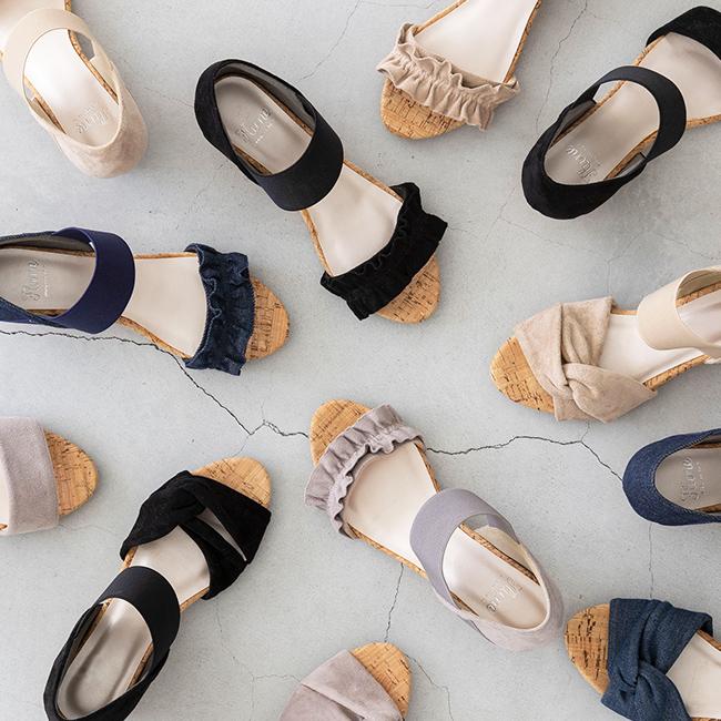 menue サンダル レディース 浴衣 厚底 歩きやすい ゴムサンダル