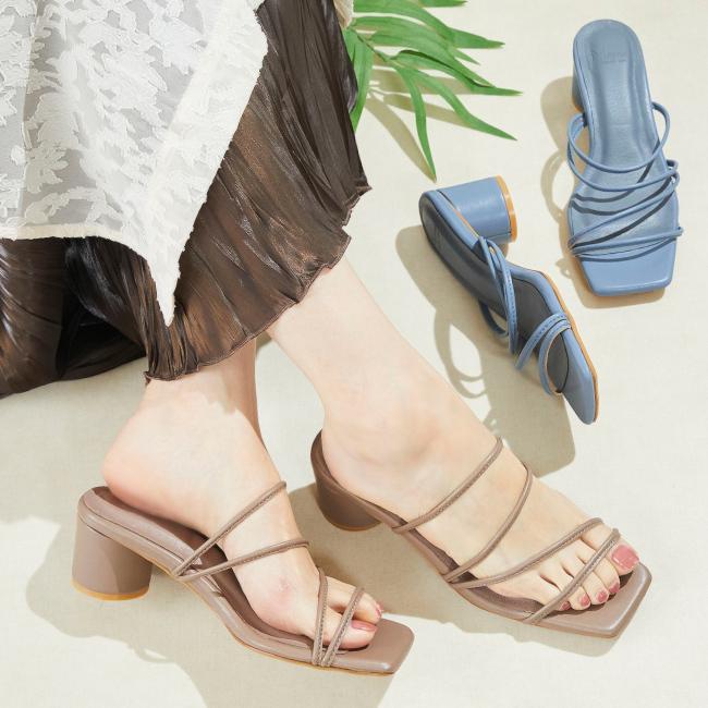 menue（メヌエ） サンダル レディース 歩きやすい 細ストラップ 変形
