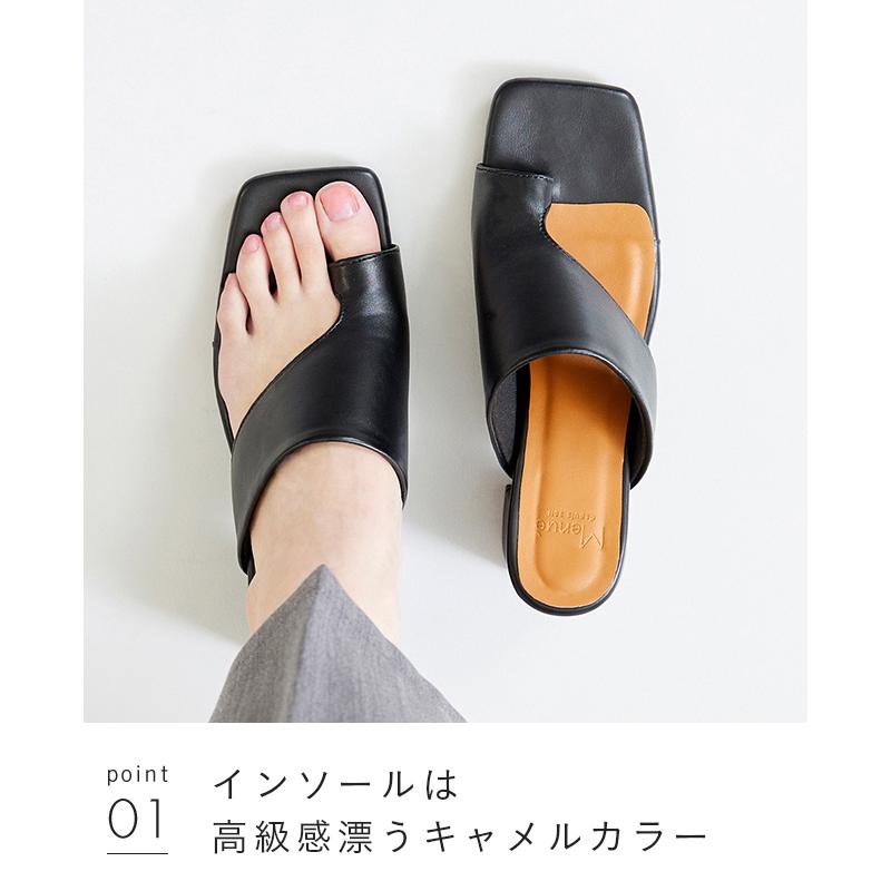 menue（メヌエ） ミュール サンダル レディース 夏 厚底 歩きやすい