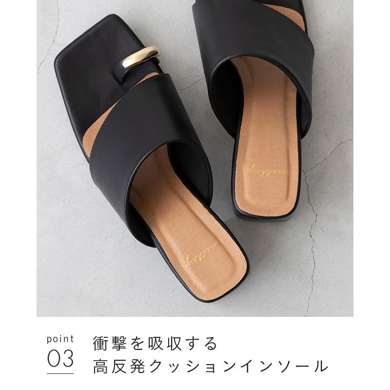 welleg（ウェレッグ） サンダル レディース ミュール トングサンダル