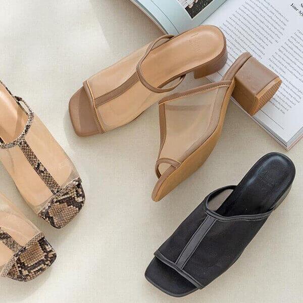 最大86％オフ！ ミュール サンダル レディース スクエアトゥ 5cmヒール