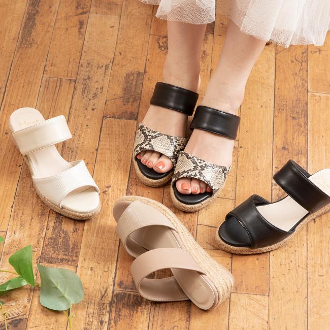 サンダル レディース ストラップサンダル ジュートサンダル 厚底サンダル 履きやすい 歩きやすい 厚底 黒 送料無料 Welleg From アウトレットシューズ 通販 Yahoo ショッピング