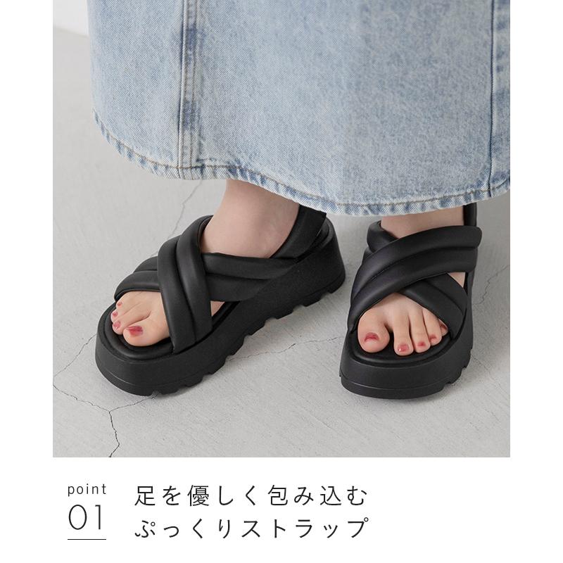 ぽわんサンダル２３センチ welleg（ウェレッグ） スポーツサンダル 厚底サンダル サッと履ける