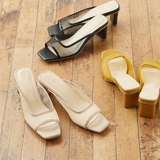 最大80％オフ！ ミュール サンダル レディース ヒール オープントゥ