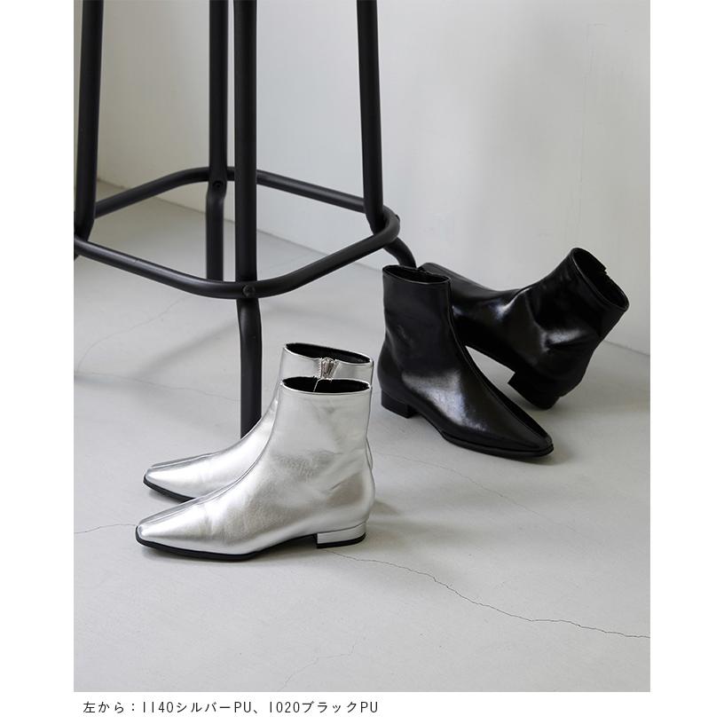 menue（メヌエ） ショートブーツ レディース 太ヒール 2cm ローヒール