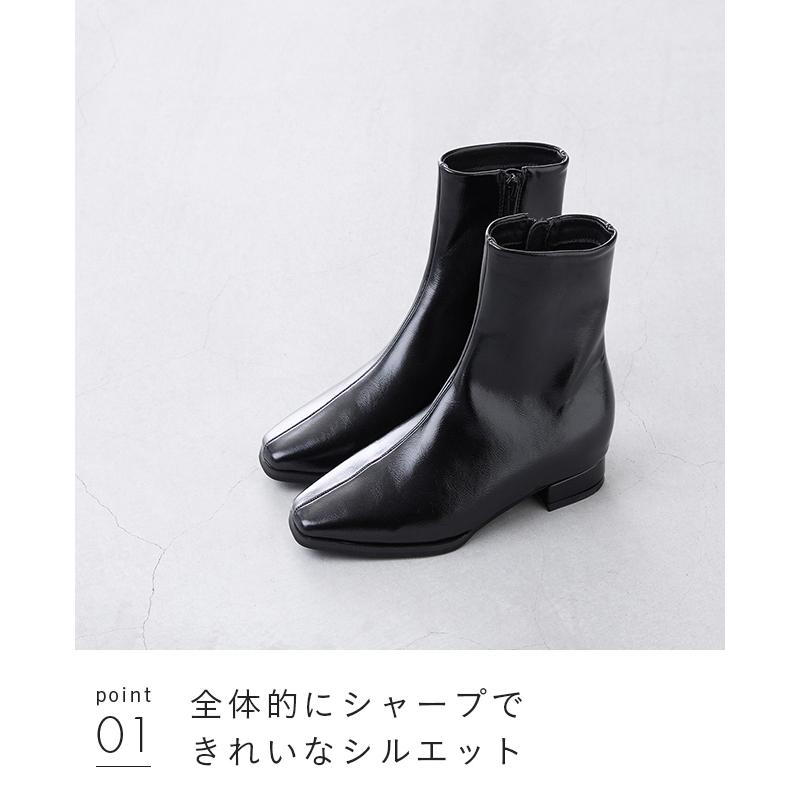 menue（メヌエ） ショートブーツ レディース 太ヒール 2cm ローヒール