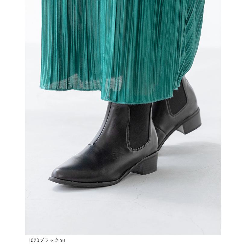 menue（メヌエ） ショートブーツ サイドゴア レディース 歩きやすい