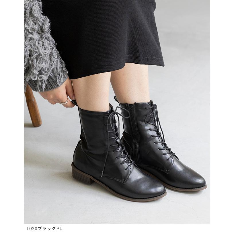 menue（メヌエ） ブーツ ショートブーツ レディース レースアップ