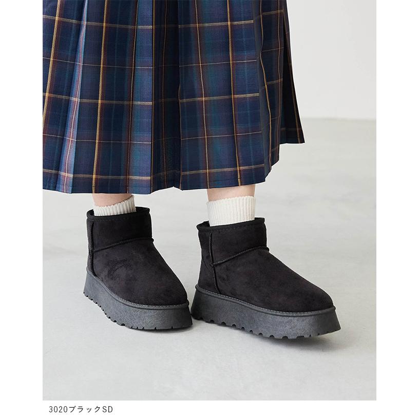 menue ムートンブーツ 厚底 ボア 厚底ブーツ レディース menue ムートンブーツ 厚底 ボア 厚底ブーツ レディース