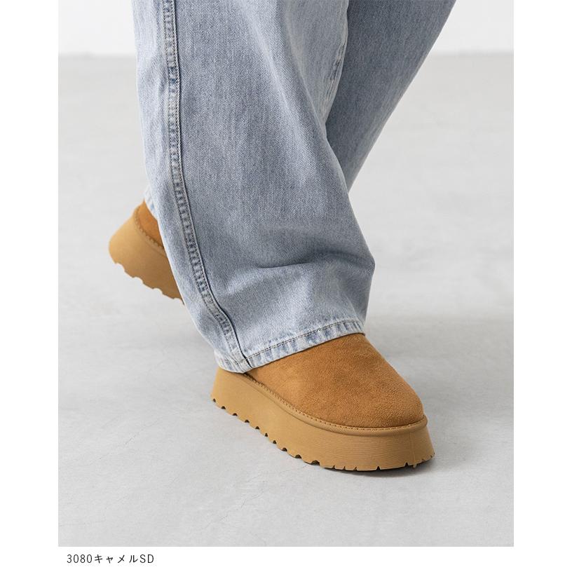 menue（メヌエ） ムートンブーツ 厚底 ボア 厚底ブーツ レディース