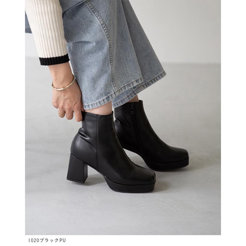 menue（メヌエ） ショートブーツ レディース 痛くない チャンキー