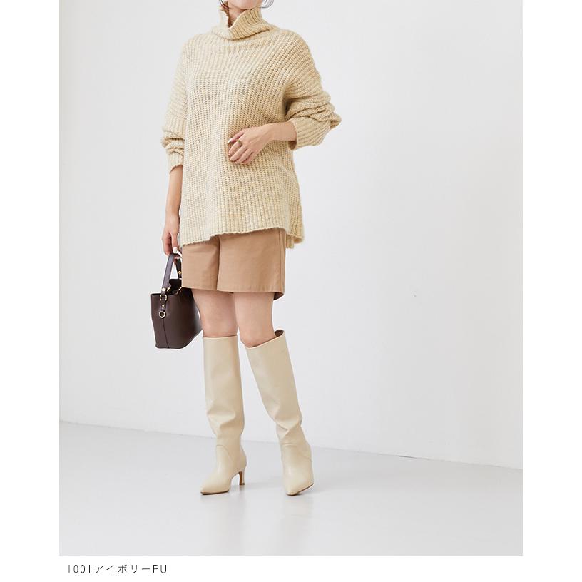 美品　yelloロングブーツ　ポインテッドトゥ イエロー YELLO 美品 ニーハイ ロング ブーツ 靴 ハイヒール ポイン
