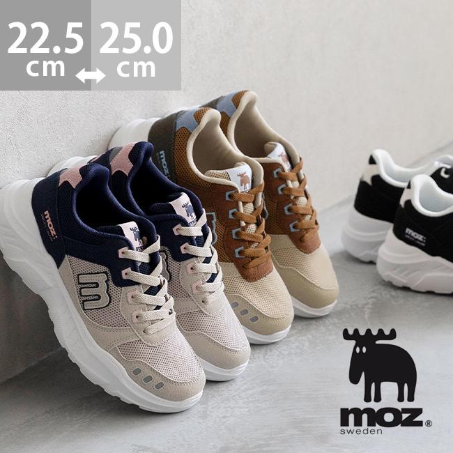 moz（モズ） スニーカー ローカット レディース レースアップ 紐あり