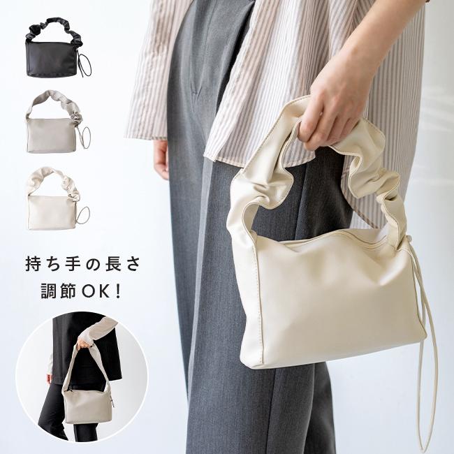 welleg バッグ かばん 鞄 レディース ギャザーハンドル ハンドバッグ  