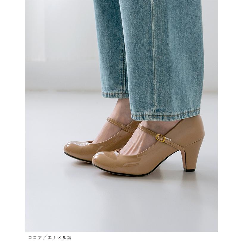 走れるパンプス ストラップ 痛くない 歩きやすい ラウンドトゥ ストラップ 大きいサイズ 結婚式 卒業式 入学式 パーティ 黒 一部12月10日頃発送予定 | flune | 20