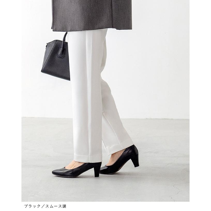 パンプス 痛くない 幅広 歩きやすい 走れる 4e ポインテッドトゥ チャンキーヒール 黒 結婚式 入学式 送料無料 | menue | 22