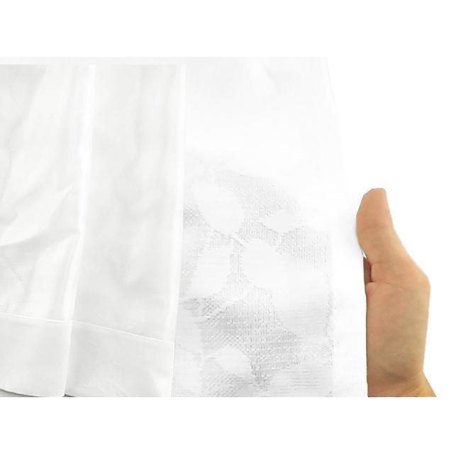 レースカーテン 明るい光と風をほどよく通す 遮熱 24時間見えにくい 2枚 幅100x148cm リーフ柄 ホワイト|outletton|02