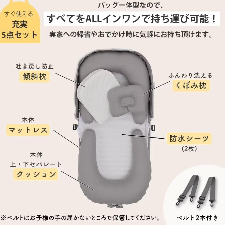 ベッドインベッド 5点セット バッグ一体型コンパクトに持ち運び 育児 